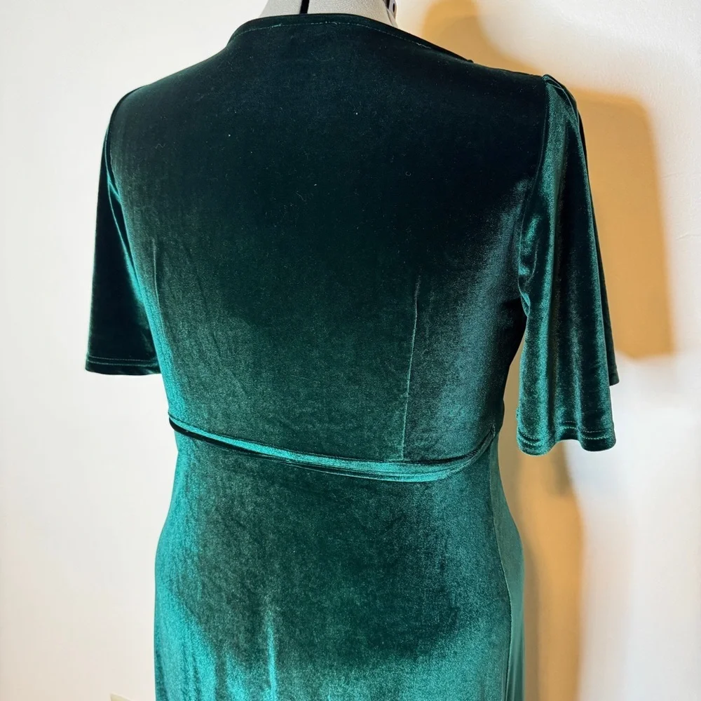Baltic Born Velvet Green Wrap Dress